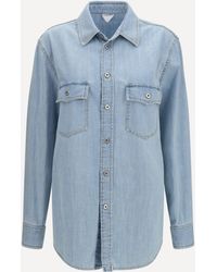 Bottega Veneta - Sky Bleached Oversize Denim Shirt - Lyst