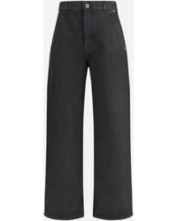 Loewe - Baggy Jeans With A Decorative Single Belt Detail - Lyst