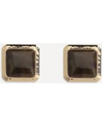 Self-Portrait - Square Enamel Earrings - Lyst