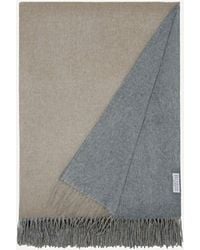 Brunello Cucinelli - Silk Plaid With Fringes - Lyst