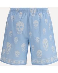 McQueen - Bermuda Shorts Con Stampa Teschio - Lyst
