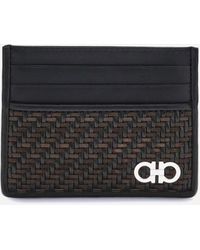 Ferragamo - Woven Gancini Card Holder - Lyst