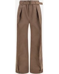 Lemaire - Rounded Poly-Cotton Twill Pants - Lyst