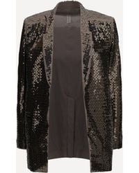 Rick Owens - Concordian Embroidered Single-Breasted Jacket - Lyst