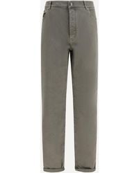 Brunello Cucinelli - Jeans With Turn-Up Hem - Lyst