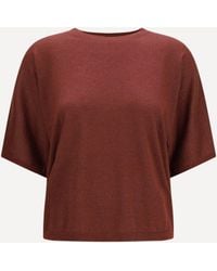 Brunello Cucinelli - Short-Sleeve Cashmere And Silk Sweater - Lyst
