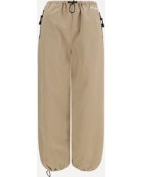 Miu Miu - Elasticated Waist And Hem Cotton Gabardine Pants - Lyst