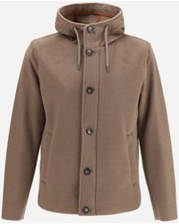 Herno - Giacca Con Cappuccio E Chiusura A Bottoni - Lyst