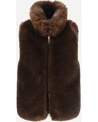 Woolrich - Hybrid Faux-Fur And Quilted Nylon Vest - Lyst