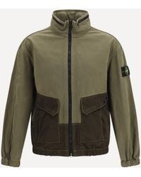 Stone Island - Bicolor Cotton Shell Jacket - Lyst