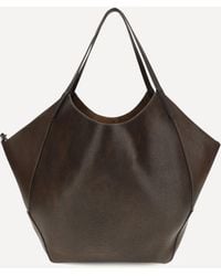 Brunello Cucinelli - Leather Shopping Bag With Monili Detail - Lyst