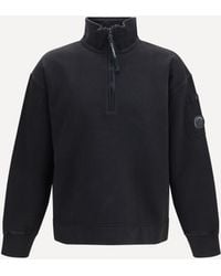C.P. Company - C. P. Company Brushed And Sueded Diagonal-Weave Cotton Fleece Sweatshirt - Lyst