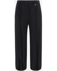 Burberry - Wool Jogging Pants - Lyst