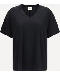 KHAITE - Black Cotton T - Lyst