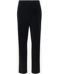 KHAITE - Ryden Cotton-Velvet Pants - Lyst