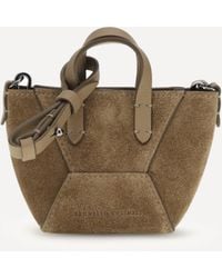 Brunello Cucinelli - Micro Suede Shoulder Bag - Lyst