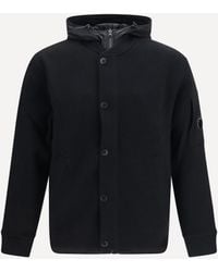 C.P. Company - Reversible Merino Wool And Stretch Nylon Cardigan - Lyst