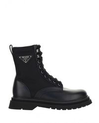 prada ankle pouch combat boots