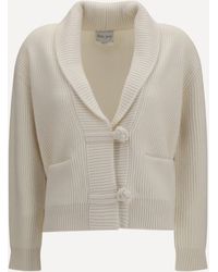 forte_forte - Forte_Forte Wool And Cashmere English Rib Cardigan - Lyst