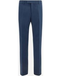 Ferragamo - Cotton And Cashmere Chinos Pants - Lyst