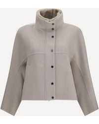 Brunello Cucinelli - Double-Faced Virgin Wool And Cashmere Outerwear With Detachable Shearling Insert - Lyst
