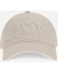 Ganni - Canvas Cap With Logo - Lyst