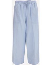 TOTEME - Cotton And Linen Blend Palazzo Pants - Lyst