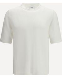 Lardini - Linen And Cotton Knit T-Shirt - Lyst