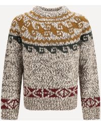 Moncler - Geometric Jacquard Wool And Alpaca-Blend Sweater - Lyst