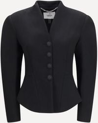 Nissa - Tailored Wool-Blend V-Neck Jacket - Lyst