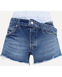 Alexander Wang - Denim Shorts With Boxer Detail - Lyst