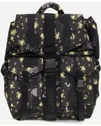 Ganni - Re-Tech Nylon Print Backpack - Lyst
