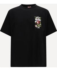 KENZO - Wild Tiger Motif Embroidered On The Chest Oversized T-Shirt - Lyst