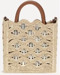 Rabanne - 1969 Disc Raffia Top-Handle Bag - Lyst