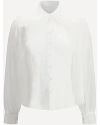 forte_forte - Forte_Forte Tulle Shirt With Sash - Lyst