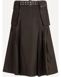 Ganni - Duchesse Nylon Pleated Skirt - Lyst