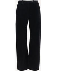 KHAITE - Hunter Velvet Pants - Lyst