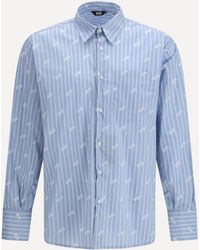 Gcds - Pinstripe Logo Shirt - Lyst