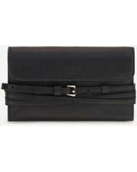 Moschino - Leather Wallet With Buckle Detail - Lyst