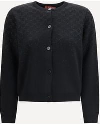Gucci - Long-Sleeve Crew-Neck Cardigan - Lyst