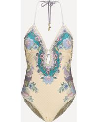Zimmermann - Indra Crochet Detail One-Piece Swimsuit - Lyst