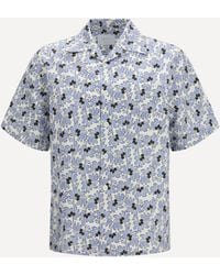 Prada - Cotton Shirt With Floral Print - Lyst