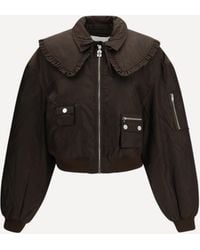 Ganni - Duchesse Nylon Bomber Jacket - Lyst