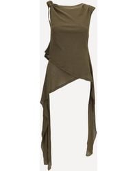 Ganni - Asymmetrical Knot Top - Lyst