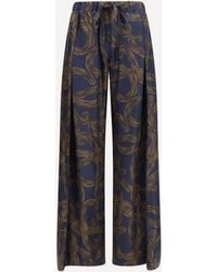Loewe - Lightweight Printed Silk Twill Pants - Lyst
