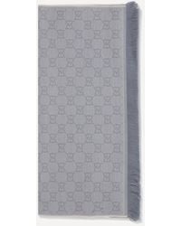 Gucci - Gg Supreme Embroidered Wool Scarf - Lyst