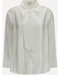 Bottega Veneta - Oversized Fluid Silk Satin Shirt - Lyst