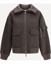 P.A.R.O.S.H. - Wool Jacket With A Wide Collar - Lyst
