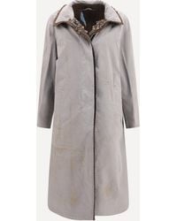Prada - Reversible Single-Breasted Coat With Gocce Details - Lyst
