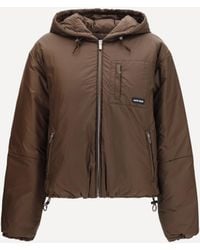 Miu Miu - Short Ripstop Down Jacket - Lyst